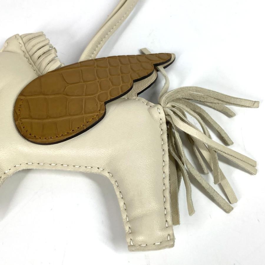 HERMES エルメス ロデオ ペガサス タッチ MM  バッグチャーム 馬 チャーム クレ/クラフト  ホワイト系 ユニセックス【中古】 | HERMES | 02