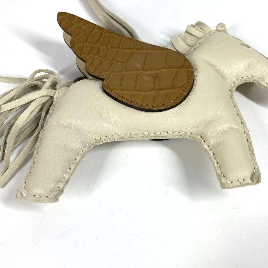 HERMES エルメス ロデオ ペガサス タッチ MM  バッグチャーム 馬 チャーム クレ/クラフト  ホワイト系 ユニセックス【中古】 | HERMES | 06