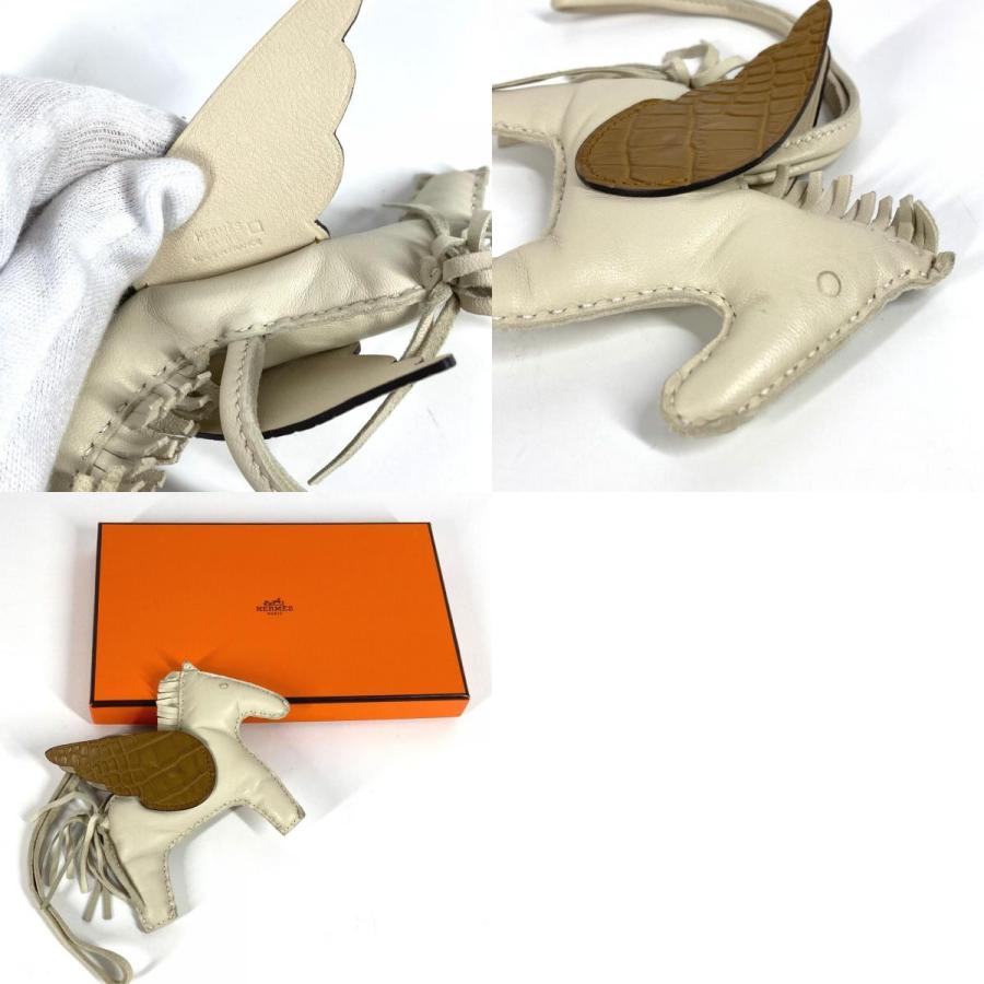HERMES エルメス ロデオ ペガサス タッチ MM  バッグチャーム 馬 チャーム クレ/クラフト  ホワイト系 ユニセックス【中古】 | HERMES | 09