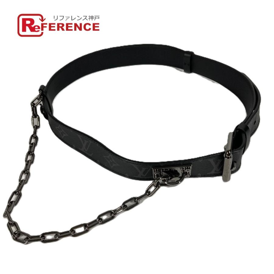 LOUIS VUITTON ルイヴィトン M0179V  サンチュールシグネチャーチェーン35MM チェーン モノグラムエクリプス  ベルト ブラック【中古】 | LOUIS VUITTON