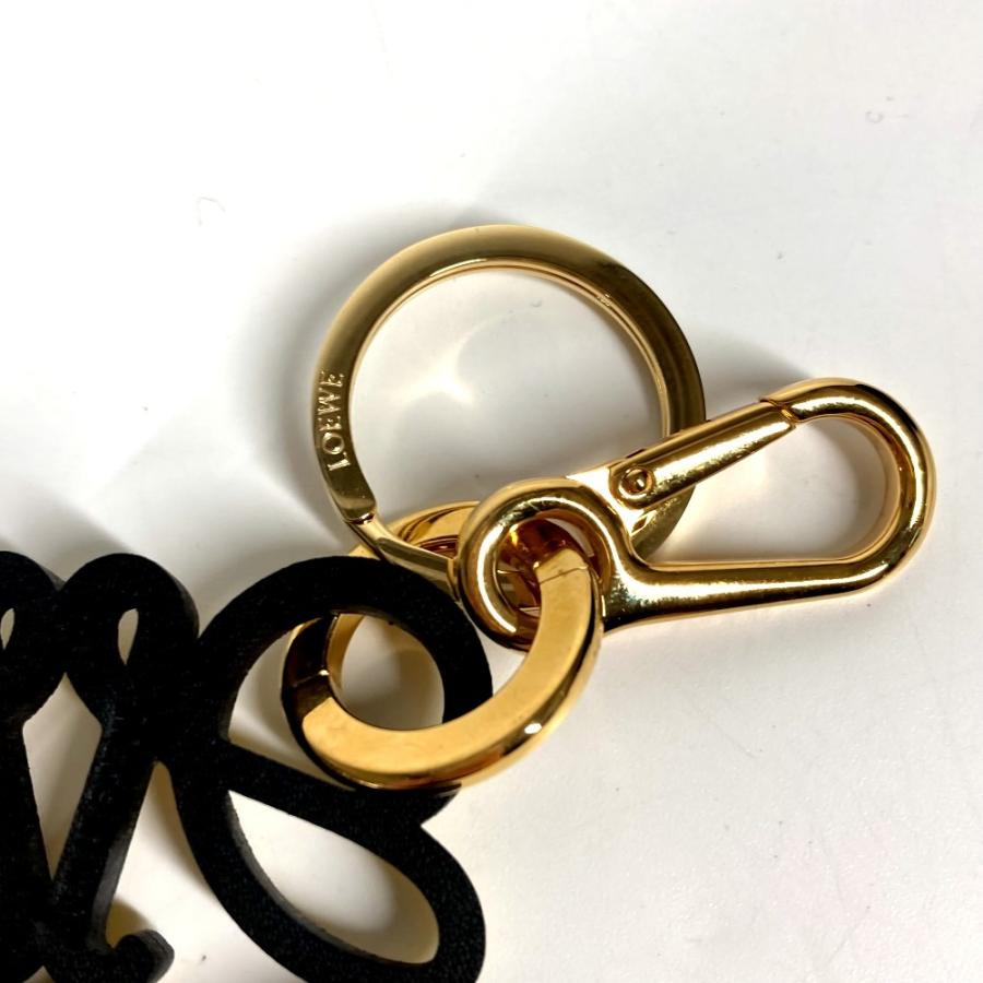 美品 LOEWE ロエベ C821232X06 アナグラムチャーム（カーフ） バッグチャーム ロゴ キーホルダー イエロー ユニセックス【中古】 | LOEWE | 06