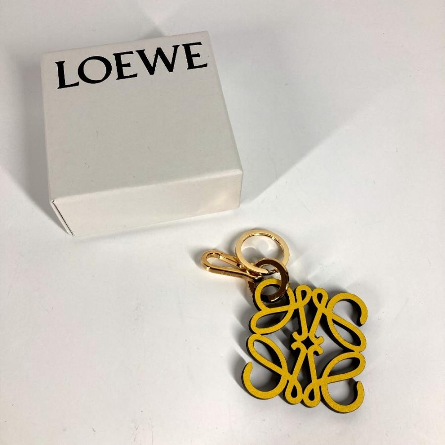 美品 LOEWE ロエベ C821232X06 アナグラムチャーム（カーフ） バッグチャーム ロゴ キーホルダー イエロー ユニセックス【中古】 | LOEWE | 07