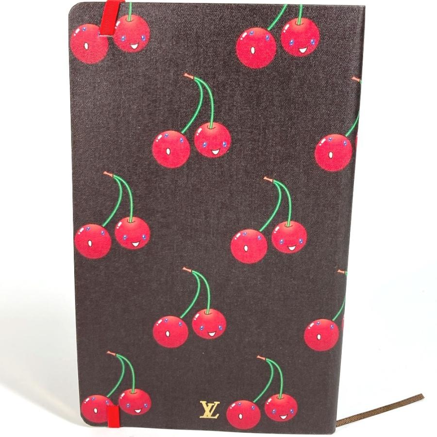 ルイヴィトン LOUIS VUITTON ノートブック MM ジェーン チェリー  GI1371  LV×TM サクランボ メモ帳 ノート 村上隆 ノートブック 紙 ブラウン 未使用 LOUIS VUITTON（ルイ・ヴィトン） GI1371 ノートブック MM ジェーン