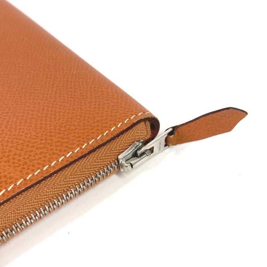 HERMES エルメス アザップコンバイン ロングウォレット ラウンドファスナー トラベルケース 長財布 ゴールド ユニセックス【中古】 | HERMES | 02