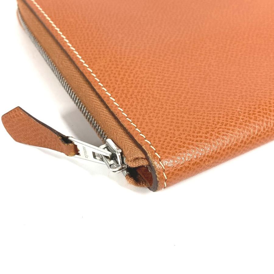 HERMES エルメス アザップコンバイン ロングウォレット ラウンドファスナー トラベルケース 長財布 ゴールド ユニセックス【中古】 | HERMES | 06