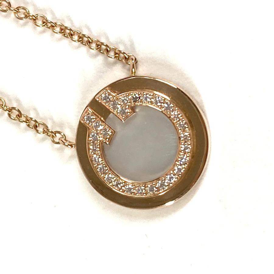 TIFFANY&Co. ティファニー 64026801  ダイヤモンド ＆ マザーオブパール サークル ペンダント T ネックレス ローズゴールド 【中古】 | TIFFANY&Co. | 02