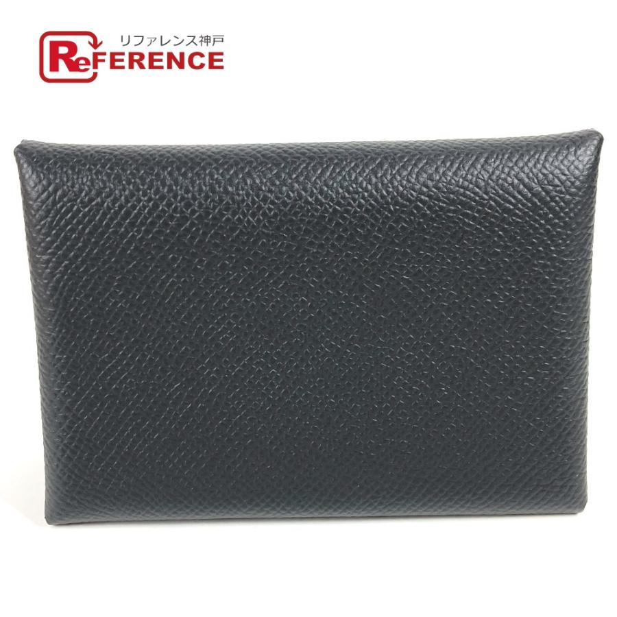 未使用 HERMES エルメス カルヴィデュオ カードケース 小銭入れ  財布 名刺入れ パスケース 2つ折り コインケース ブラック【中古】 | HERMES