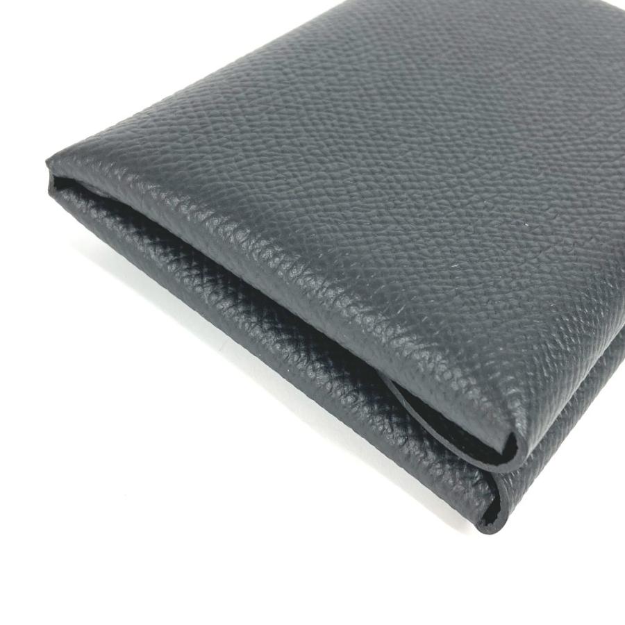 未使用 HERMES エルメス カルヴィデュオ カードケース 小銭入れ  財布 名刺入れ パスケース 2つ折り コインケース ブラック【中古】 | HERMES | 03