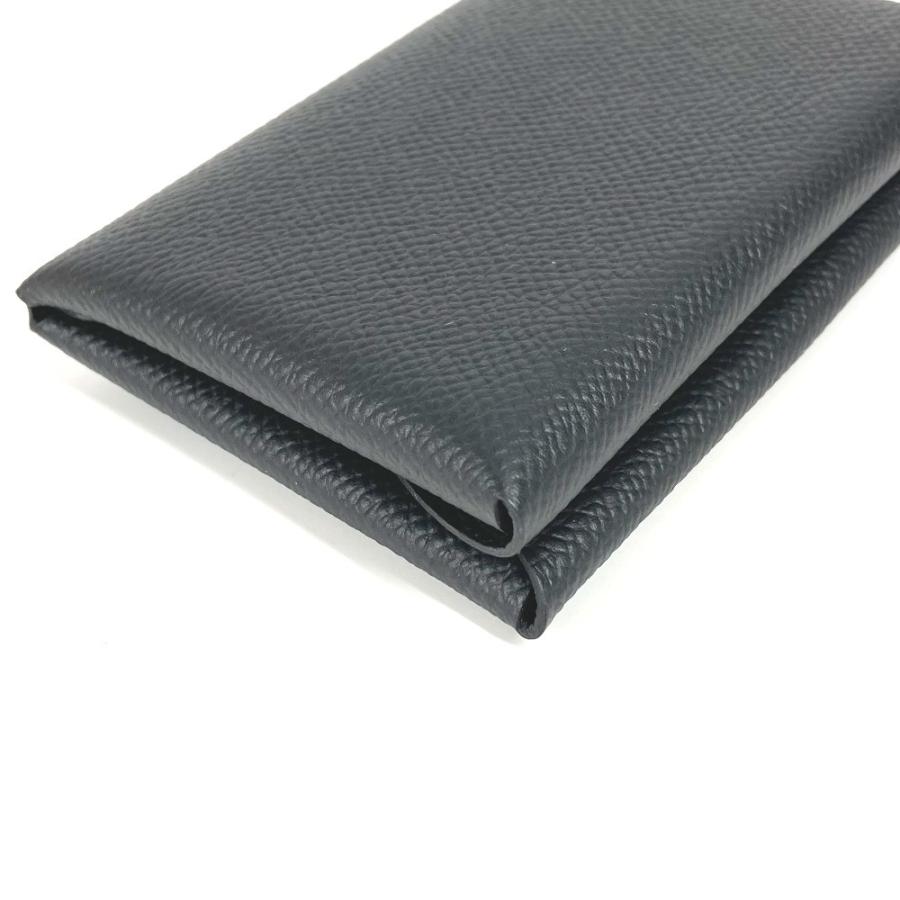 未使用 HERMES エルメス カルヴィデュオ カードケース 小銭入れ  財布 名刺入れ パスケース 2つ折り コインケース ブラック【中古】 | HERMES | 04