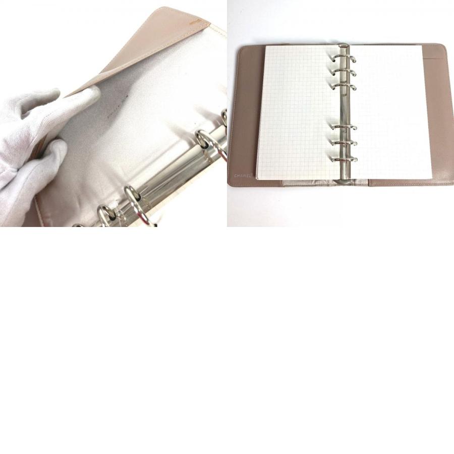 CHANEL シャネル ロゴ システム手帳 ステーショナリー ニュートラベルライン 手帳カバー ベージュ ユニセックス【中古】 | CHANEL | 09