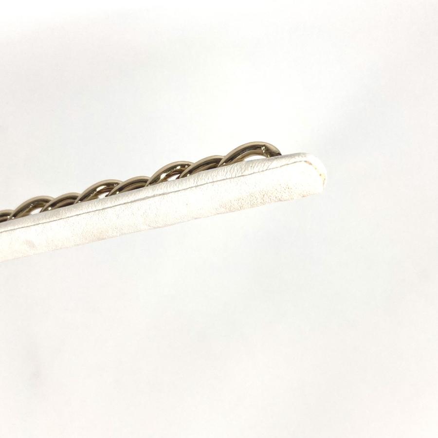 CHANEL シャネル チェーン CC ココマーク ヘアアクセサリー ヘッドバンド ヘアバンド 22S カチューシャ ホワイト レディース【中古】 | CHANEL | 08