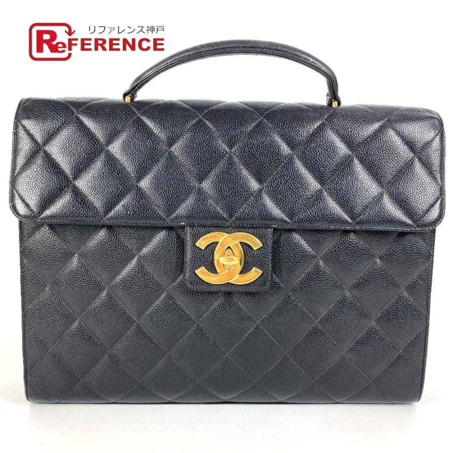 CHANEL シャネル A02794 マトラッセ キルティング ブリーフケース ハンドバッグ  ヴィンテージ ビジネスバッグ ブラック【中古】 | CHANEL