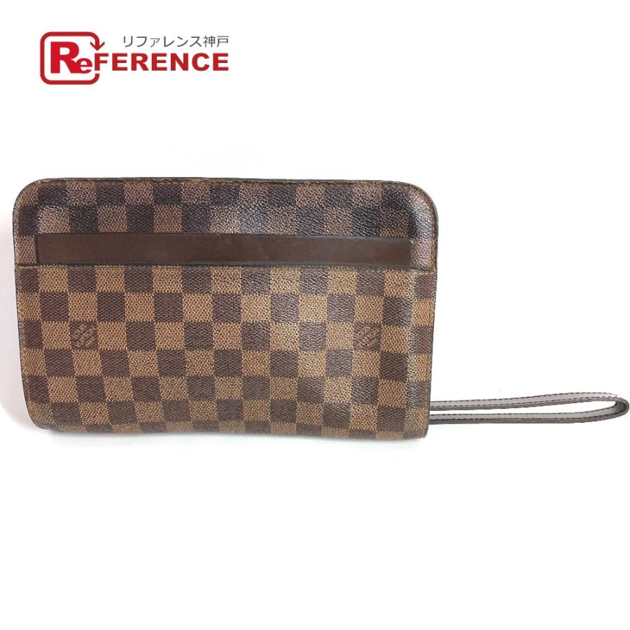 LOUIS VUITTON ルイヴィトン N51993 サンルイ クラッチバッグ カバン ポーチ ストラップ付 ダミエ セカンドバッグ エベヌ 【中古】 | LOUIS VUITTON