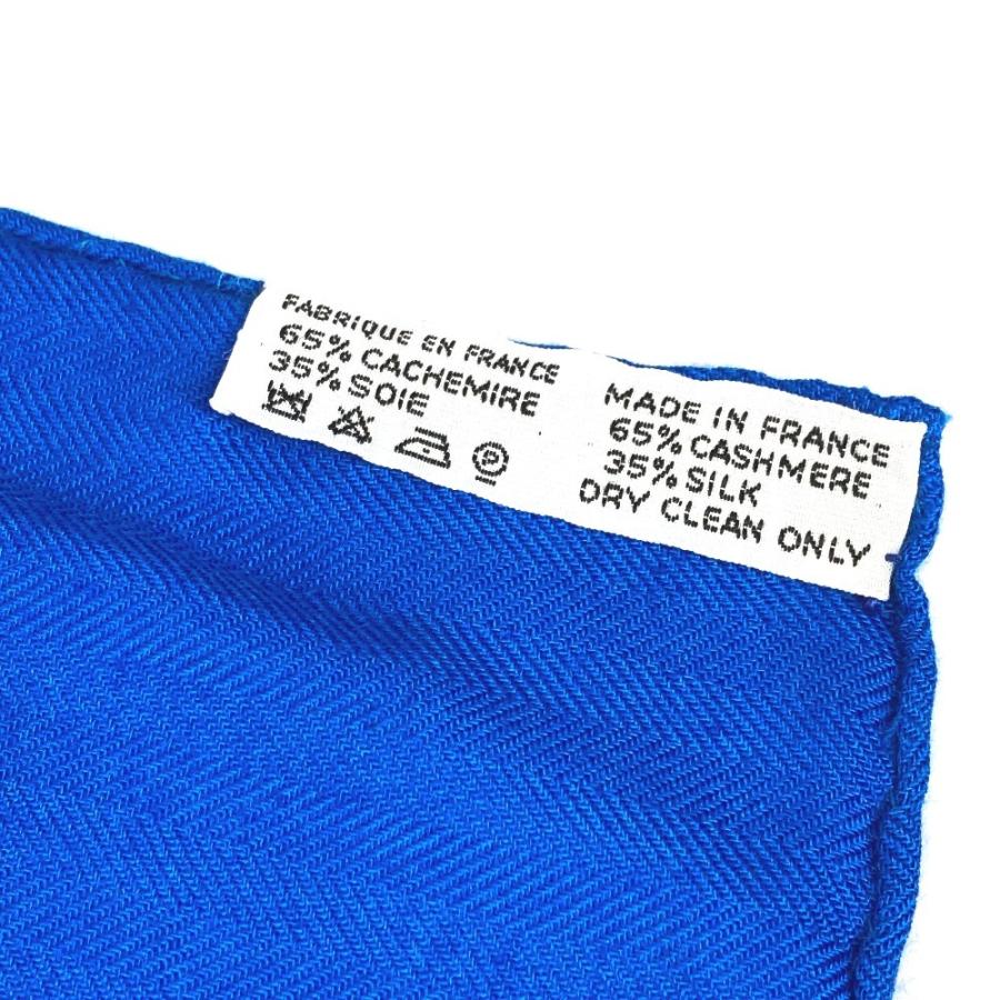 HERMES エルメス カレジェアン 140 カレジェアン140 ショール ストール 大判  CHASSE EN INDE インドの狩猟  スカーフ ブルー 【中古】 | HERMES | 06