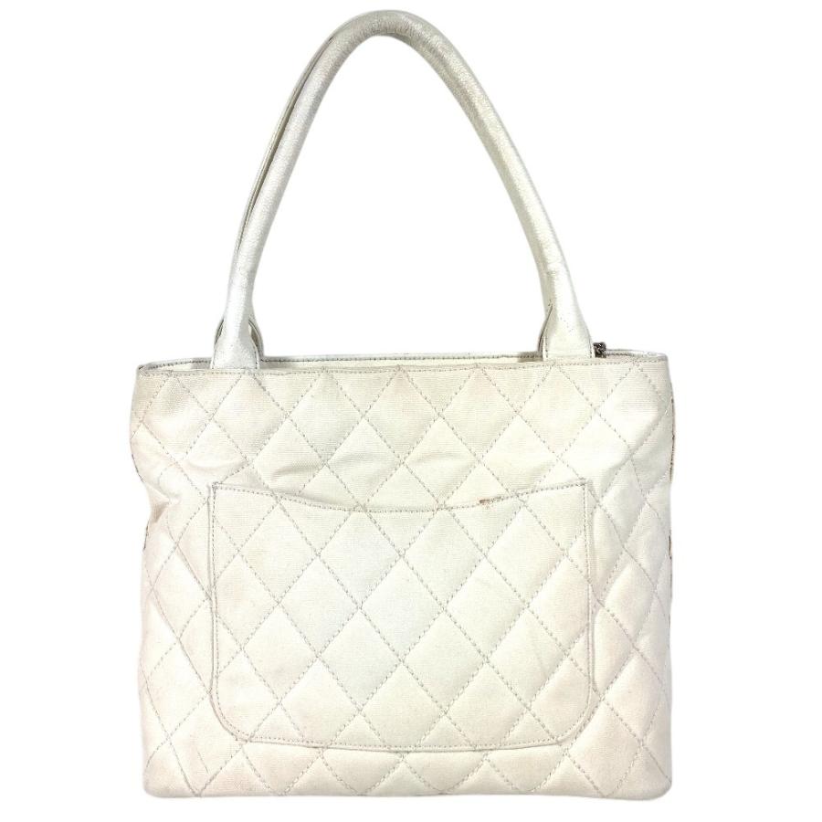CHANEL シャネル 復刻トート フリンジ タッセル トートバッグ CC  ロゴ キルティング マトラッセ ショルダーバッグ ホワイト【中古】 | CHANEL | 01