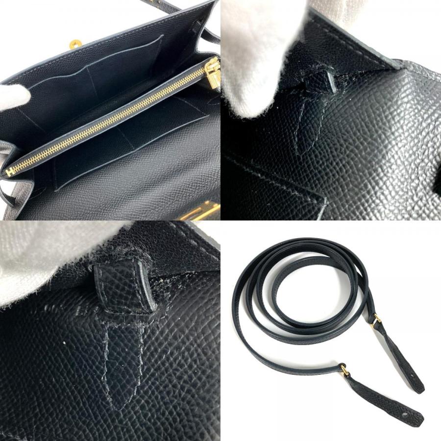 HERMES エルメス ケリーウォレット ロング トゥーゴー ショルダーバッグ ポシェット ショルダーウォレット 長財布 ブラック【中古】 | HERMES | 09