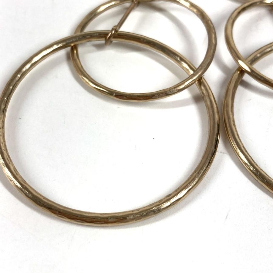 CHANEL シャネル CC ココマーク ロゴ サークル 3連  アクセサリー ジュエリー B17 ピアス ゴールド レディース【中古】 | CHANEL | 05