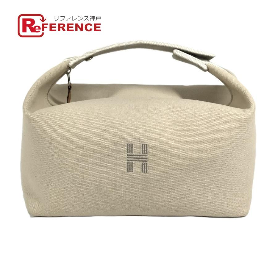 美品 HERMES エルメス ブリッドアブラックGM  カバン ポーチ バニティバッグ Hロゴ ハンドバッグ ベージュ ユニセックス【中古】 | HERMES