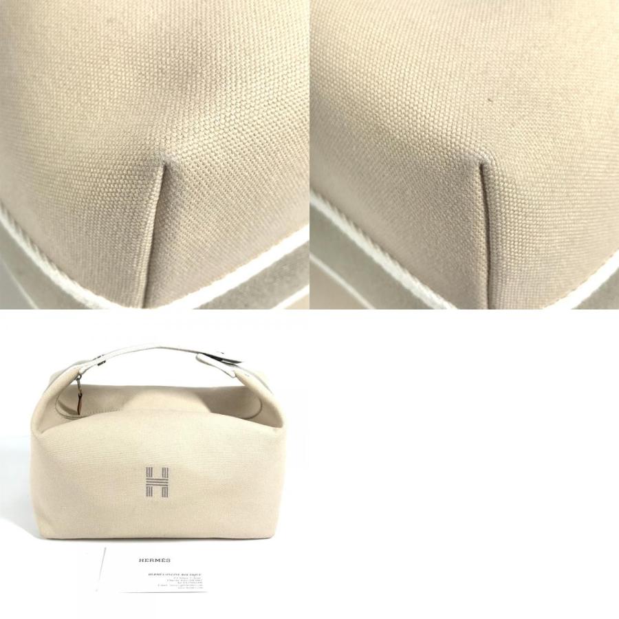 美品 HERMES エルメス ブリッドアブラックGM  カバン ポーチ バニティバッグ Hロゴ ハンドバッグ ベージュ ユニセックス【中古】 | HERMES | 09