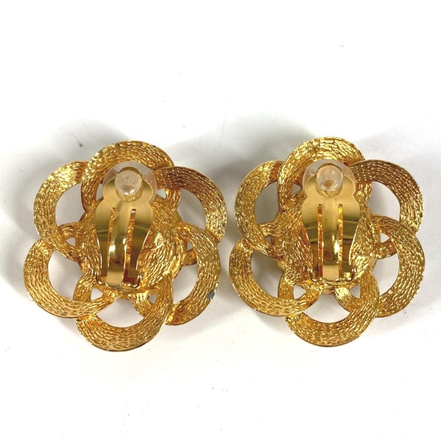 CHANEL シャネル フェイクパール フラワー 花 アクセサリー ヴィンテージ イヤリング ゴールド レディース【中古】 | CHANEL | 03
