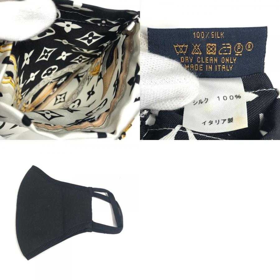 美品 LOUIS VUITTON ルイヴィトン M76748 マスク マイユ マスク＆巾着ポーチセット モノグラム マスク ブラック ユニセックス【中古】 | LOUIS VUITTON | 09