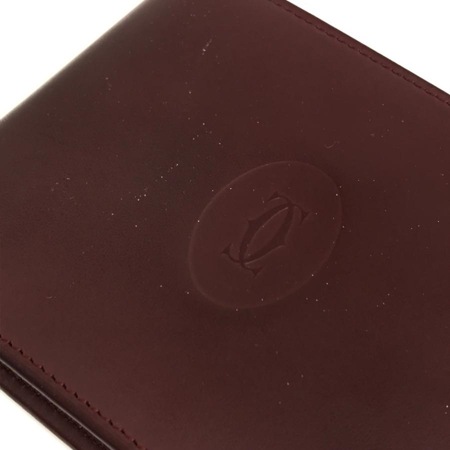Cartier（カルティエ） 美品 ロゴ 札入れ コンパクトウォレット マスト