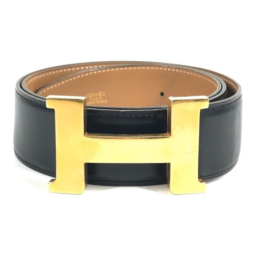 HERMES エルメス H金具 ビッグロゴ コンスタンス Hベルト アクセサリー  ベルト ブラック メンズ【中古】 | HERMES | 01