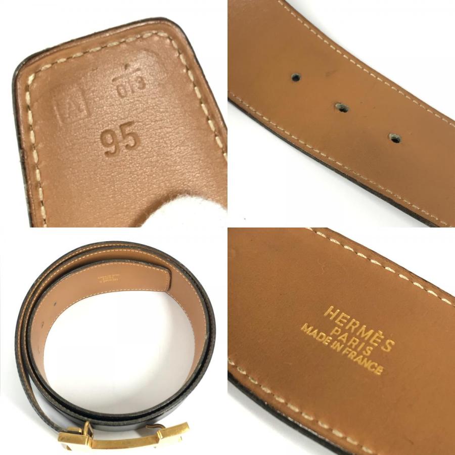 HERMES エルメス H金具 ビッグロゴ コンスタンス Hベルト アクセサリー  ベルト ブラック メンズ【中古】 | HERMES | 07