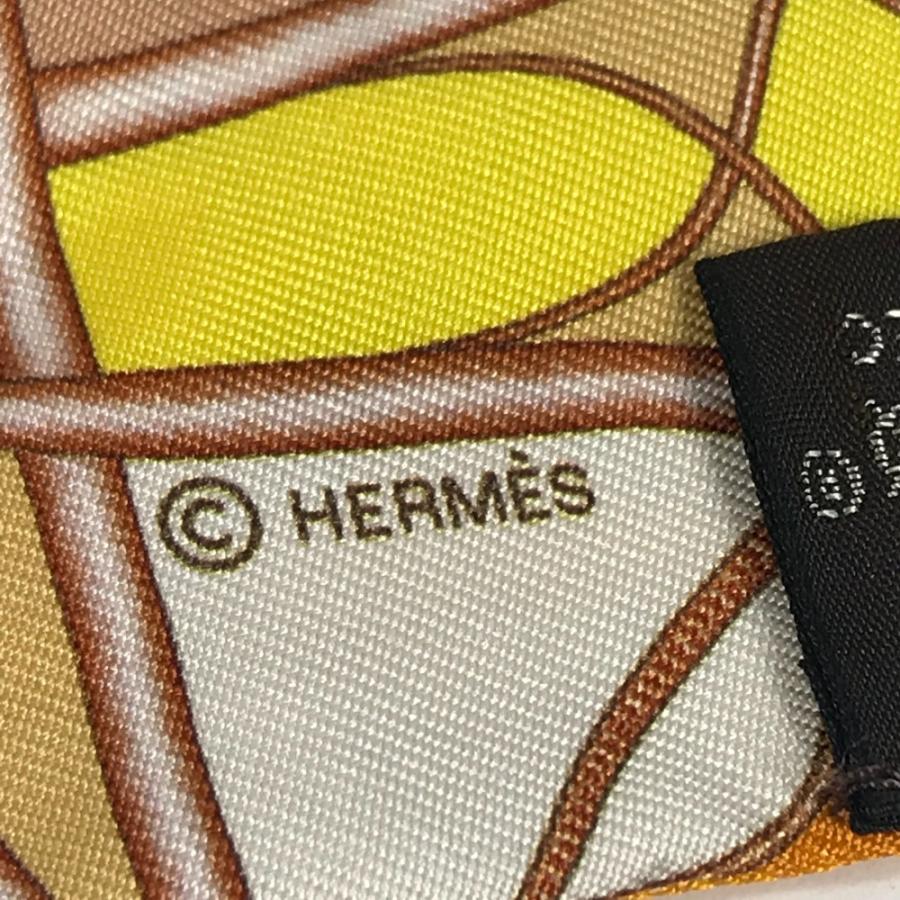美品 HERMES エルメス ツイリー ツィリー ツイリー 馬柄 スカーフ オレンジ レディース【中古】 | HERMES | 02