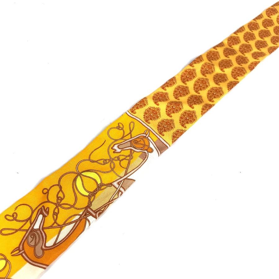 美品 HERMES エルメス ツイリー ツィリー ツイリー 馬柄 スカーフ オレンジ レディース【中古】 | HERMES | 05