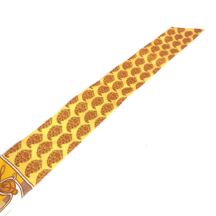 美品 HERMES エルメス ツイリー ツィリー ツイリー 馬柄 スカーフ オレンジ レディース【中古】 | HERMES | 06