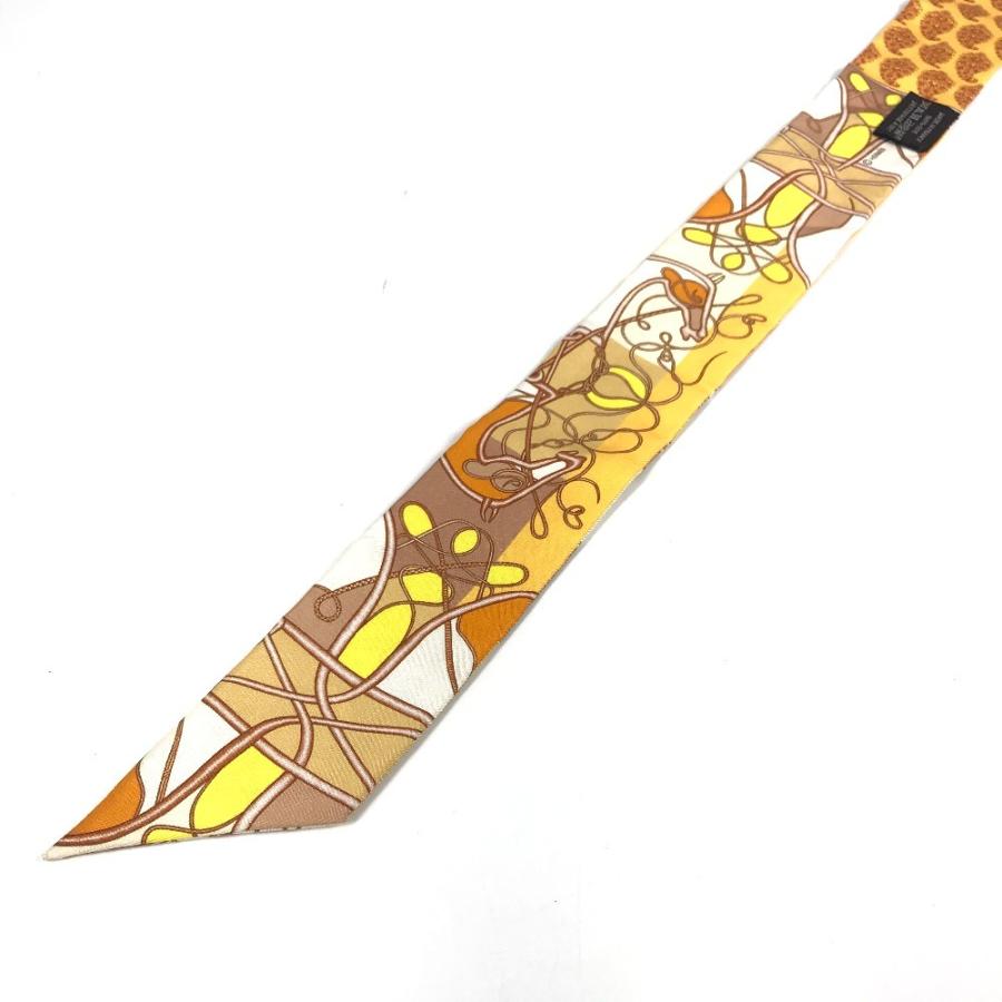美品 HERMES エルメス ツイリー ツィリー ツイリー 馬柄 スカーフ オレンジ レディース【中古】 | HERMES | 07