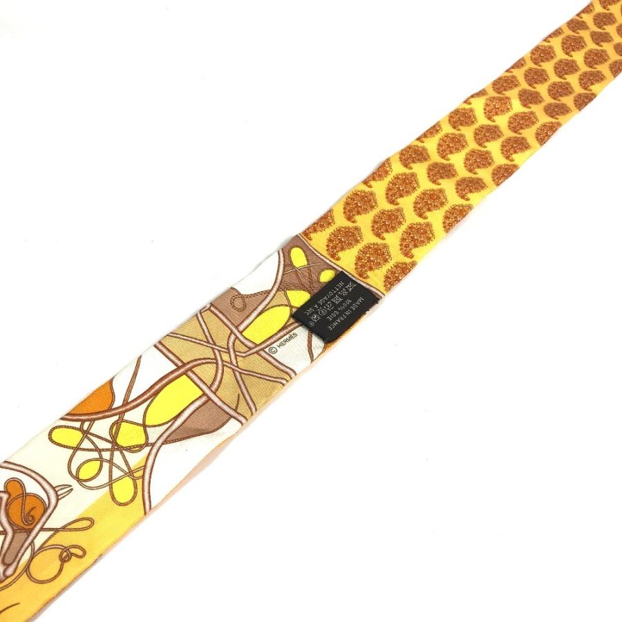 美品 HERMES エルメス ツイリー ツィリー ツイリー 馬柄 スカーフ オレンジ レディース【中古】 | HERMES | 08