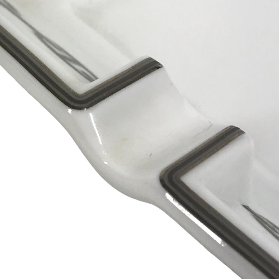 HERMES エルメス シェーヌダンクル ロゴ アッシュトレイ 皿 インテリア トレー 灰皿 ホワイト ユニセックス【中古】 | HERMES | 02