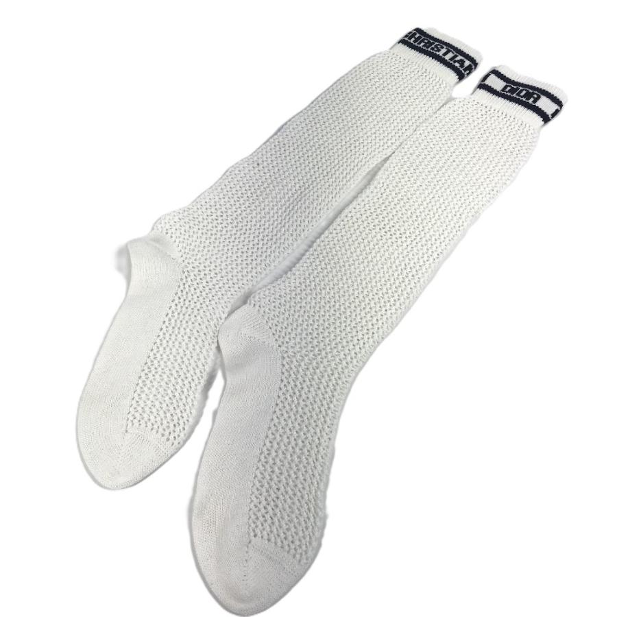 未使用 Dior ディオール ロゴ ニーハイソックス ハイソックス アクセサリー バイカラー 靴下 ホワイト レディース【中古】 |  | 03