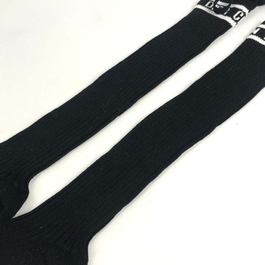 美品 LOUIS VUITTON ルイヴィトン ロゴ ニーハイソックス ハイソックス アクセサリー バイカラー リボン りぼん 靴下 ブラック【中古】 |  | 07