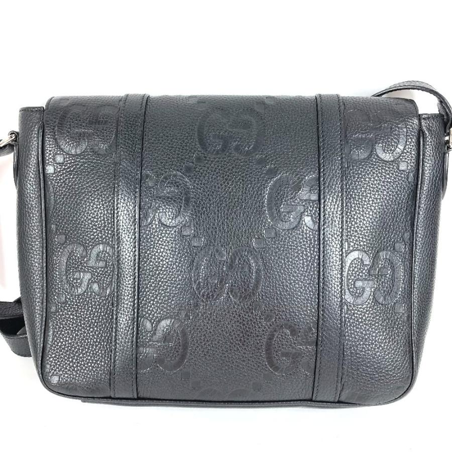 GUCCI グッチ  760234  ジャンボGG ミディアム メッセンジャーバッグ カバン 斜め掛け GG JUMBO MD ショルダーバッグ ブラック【中古】 | GUCCI | 01