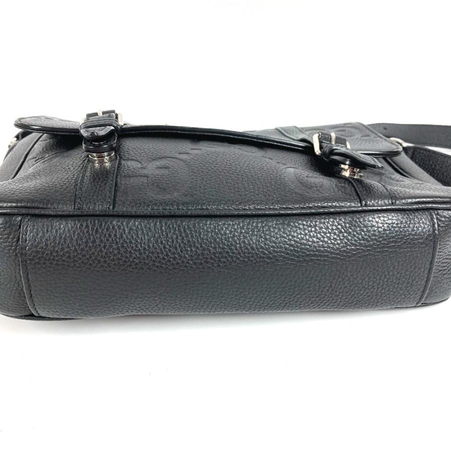 GUCCI グッチ  760234  ジャンボGG ミディアム メッセンジャーバッグ カバン 斜め掛け GG JUMBO MD ショルダーバッグ ブラック【中古】 | GUCCI | 04
