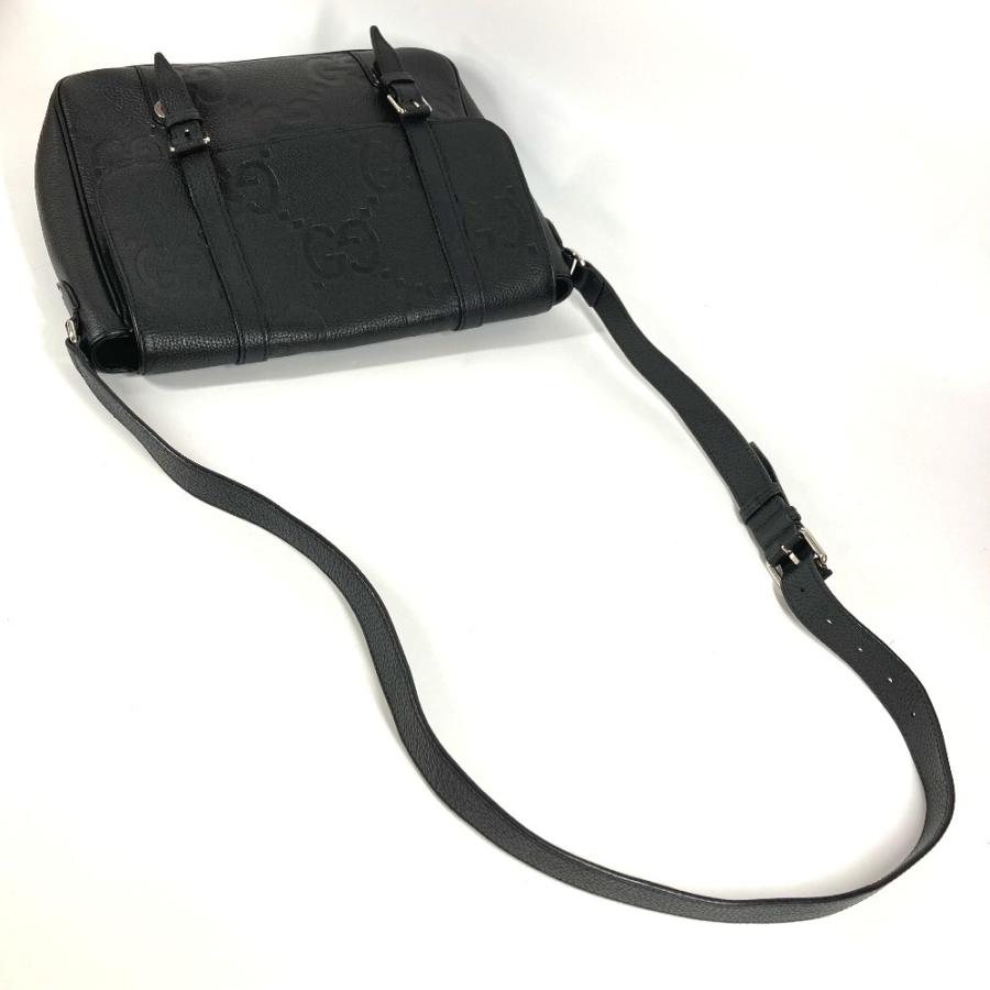 GUCCI グッチ  760234  ジャンボGG ミディアム メッセンジャーバッグ カバン 斜め掛け GG JUMBO MD ショルダーバッグ ブラック【中古】 | GUCCI | 07