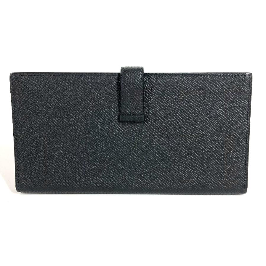 HERMES エルメス ベアンスフレ ベアン スフレ 2つ折り ロングウォレット Hロゴ 長財布 ブラック ユニセックス【中古】 | HERMES | 01