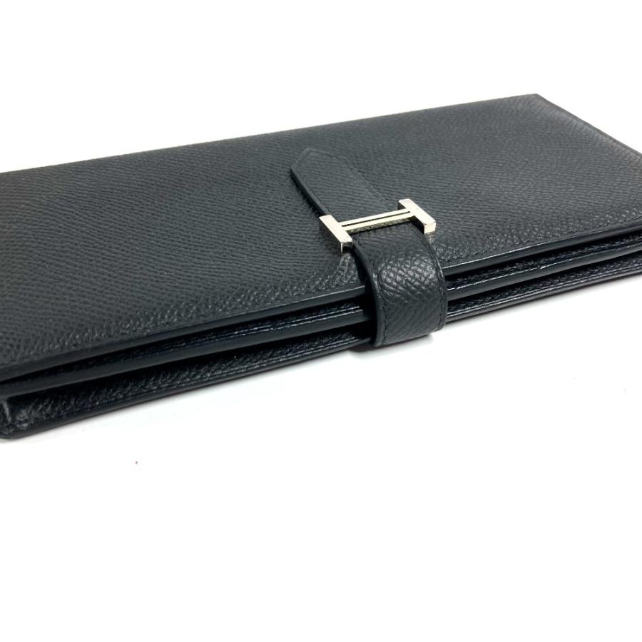 HERMES エルメス ベアンスフレ ベアン スフレ 2つ折り ロングウォレット Hロゴ 長財布 ブラック ユニセックス【中古】 | HERMES | 03