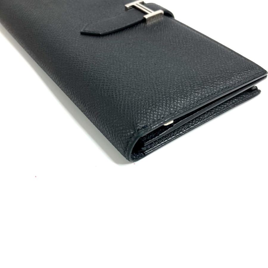 HERMES エルメス ベアンスフレ ベアン スフレ 2つ折り ロングウォレット Hロゴ 長財布 ブラック ユニセックス【中古】 | HERMES | 05