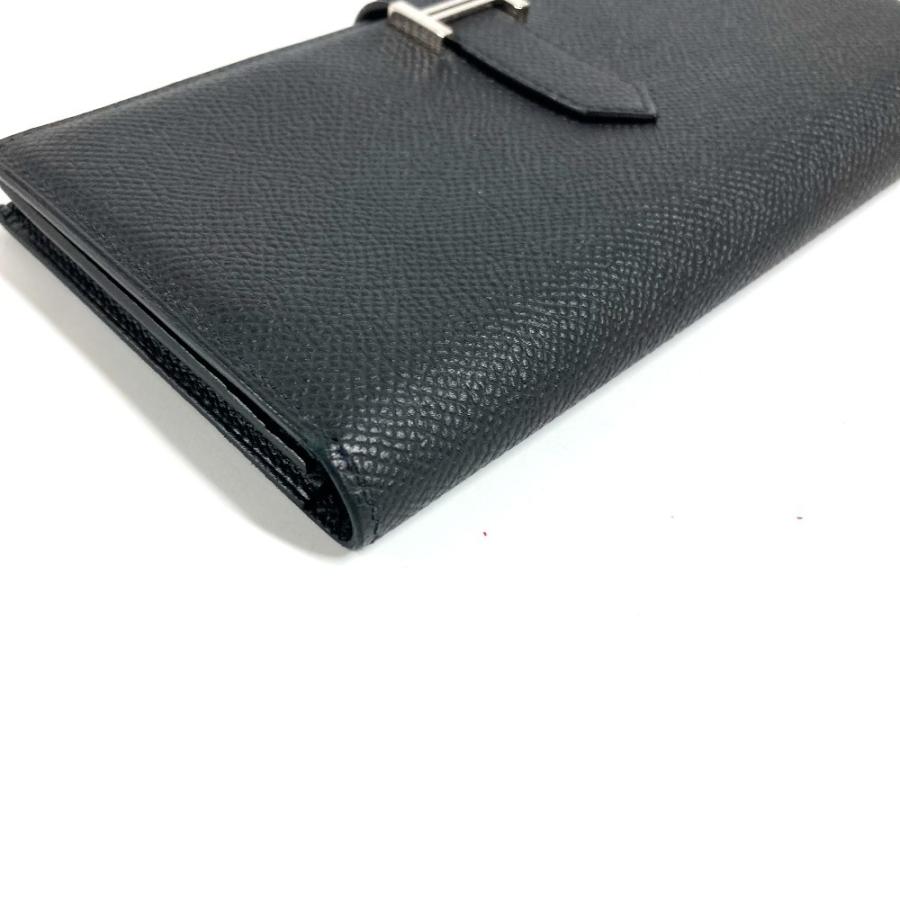 HERMES エルメス ベアンスフレ ベアン スフレ 2つ折り ロングウォレット Hロゴ 長財布 ブラック ユニセックス【中古】 | HERMES | 06