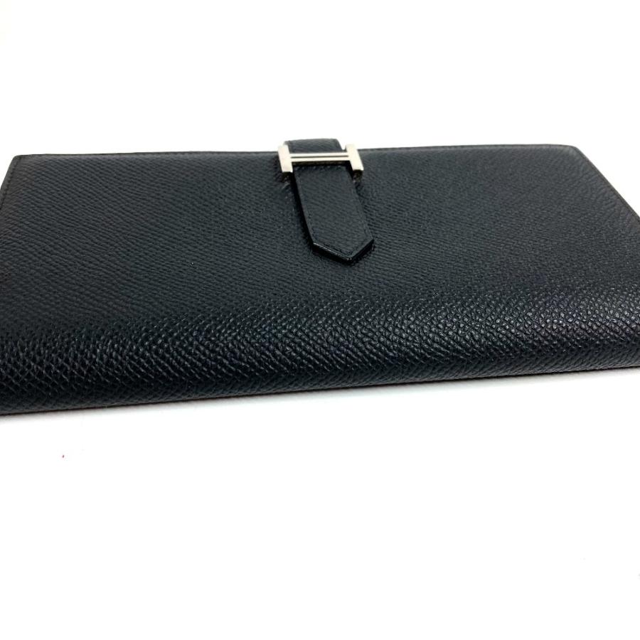 HERMES エルメス ベアンスフレ ベアン スフレ 2つ折り ロングウォレット Hロゴ 長財布 ブラック ユニセックス【中古】 | HERMES | 07