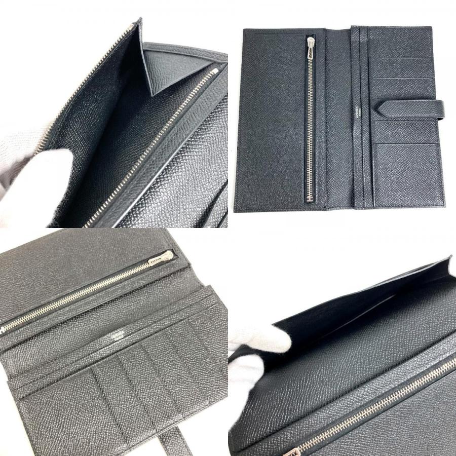 HERMES エルメス ベアンスフレ ベアン スフレ 2つ折り ロングウォレット Hロゴ 長財布 ブラック ユニセックス【中古】 | HERMES | 08