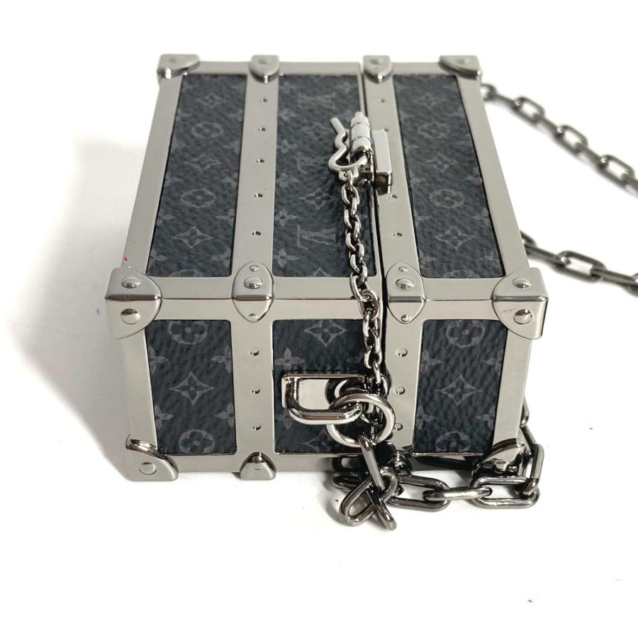 新品同様 LOUIS VUITTON ルイヴィトン M77167 イヤホン ポーチ airpods  チェーン付き モノグラムエクリプス イヤフォンケース【中古】の画像