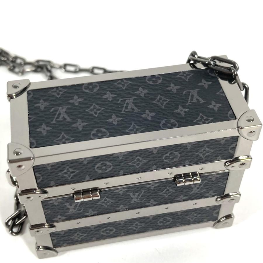 新品同様 LOUIS VUITTON ルイヴィトン M77167 イヤホン ポーチ airpods  チェーン付き モノグラムエクリプス イヤフォンケース【中古】の画像