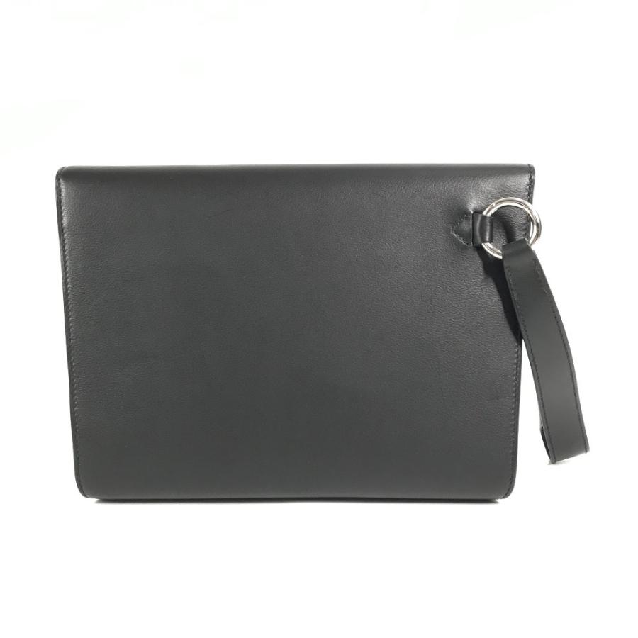 HERMES エルメス ノヴァポリス ポーチ カバン Hロゴ フラップ セカンドバッグ ストラップ付き クラッチバッグ ブラック 【中古】 | HERMES | 01