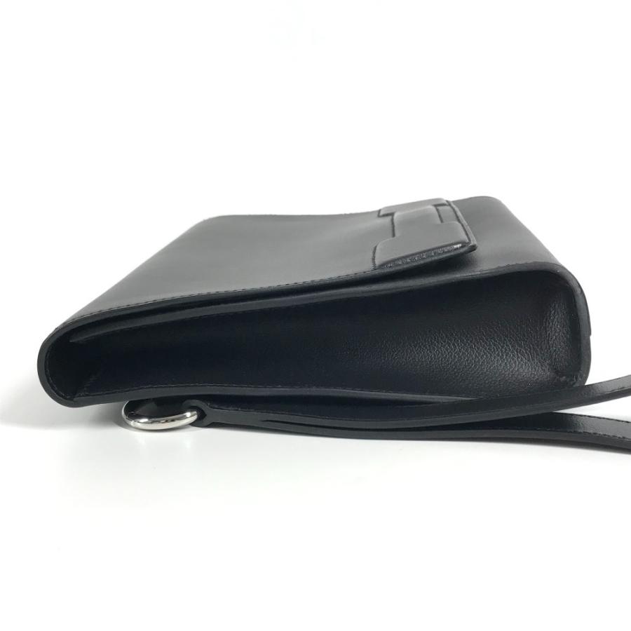 HERMES エルメス ノヴァポリス ポーチ カバン Hロゴ フラップ セカンドバッグ ストラップ付き クラッチバッグ ブラック 【中古】 | HERMES | 02