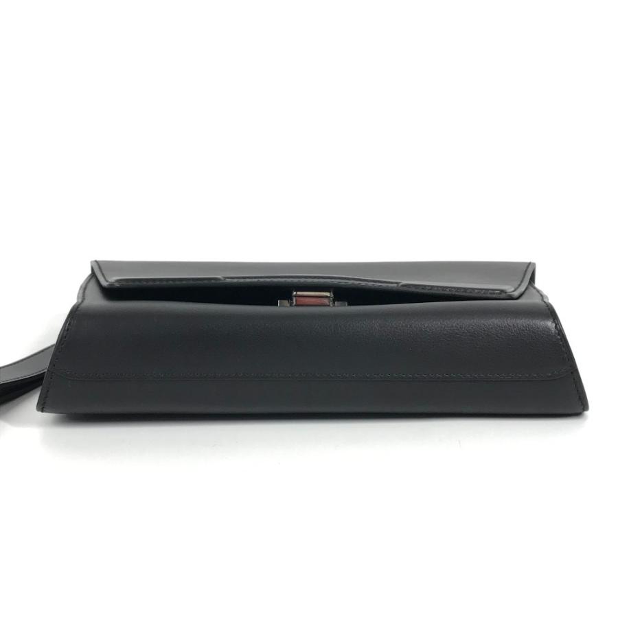 HERMES エルメス ノヴァポリス ポーチ カバン Hロゴ フラップ セカンドバッグ ストラップ付き クラッチバッグ ブラック 【中古】 | HERMES | 04